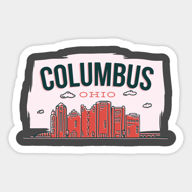 Columbus Ohio Sticker by Ruth Designs